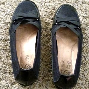 Black slip on shoes